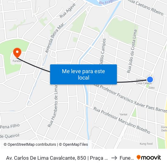 Av. Carlos De Lima Cavalcante, 850 | Praça Da Bíblia to Funeso map