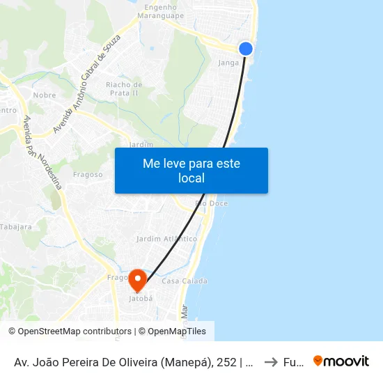 Av. João Pereira De Oliveira (Manepá), 252 | Santa Joana Colégio E Curso to Funeso map