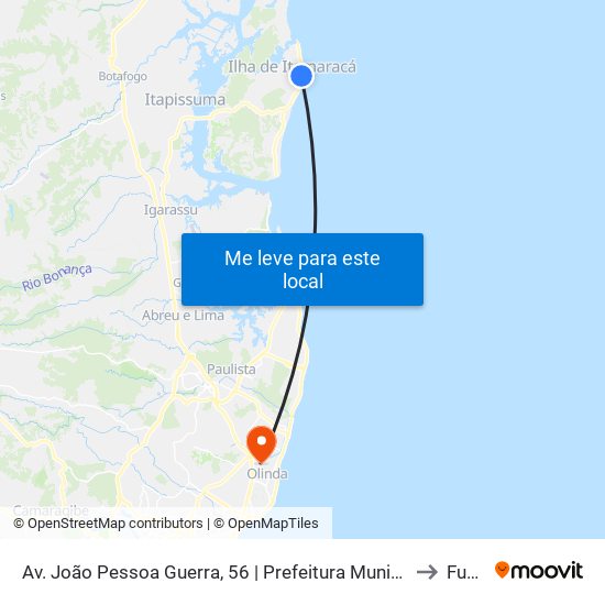 Av. João Pessoa Guerra, 56 | Prefeitura Municipal Da Ilha De Itamaracá to Funeso map