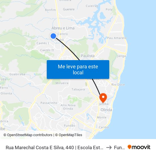 Rua Marechal Costa E Silva, 440 | Escola Estadual Costa E Silva to Funeso map