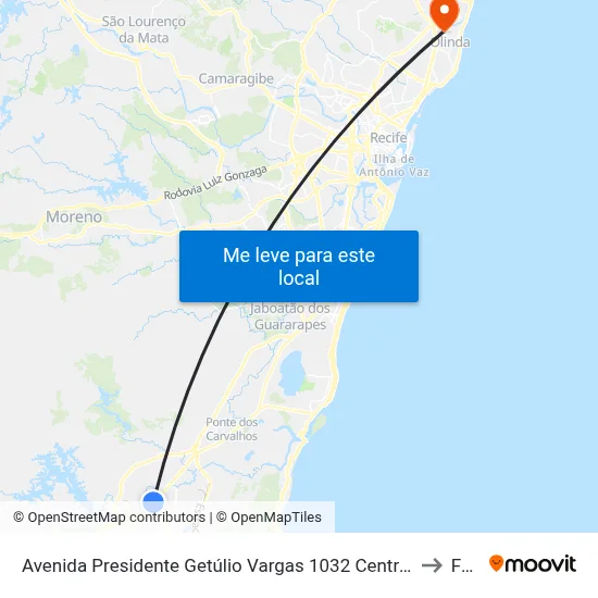 Avenida Presidente Getúlio Vargas 1032 Centro Cabo De Santo Agostinho - Pernambuco Pe Brasil to Funeso map