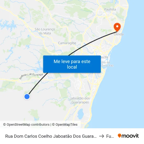 Rua Dom Carlos Coelho Jaboatão Dos Guararapes - Pernambuco Brasil to Funeso map