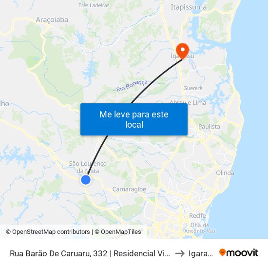 Rua Barão De Caruaru, 332 | Residencial Vila Da Mata to Igarassu map