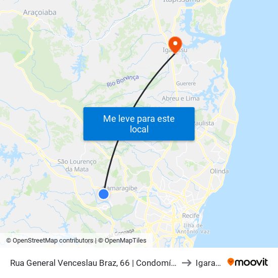 Rua General Venceslau Braz, 66 | Condomínio Viverde to Igarassu map