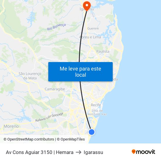 Av Cons Aguiar 3150 | Hemara to Igarassu map