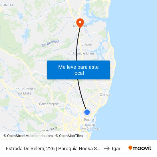 Estrada De Belém, 226 | Paróquia Nossa Senhora De Belém to Igarassu map