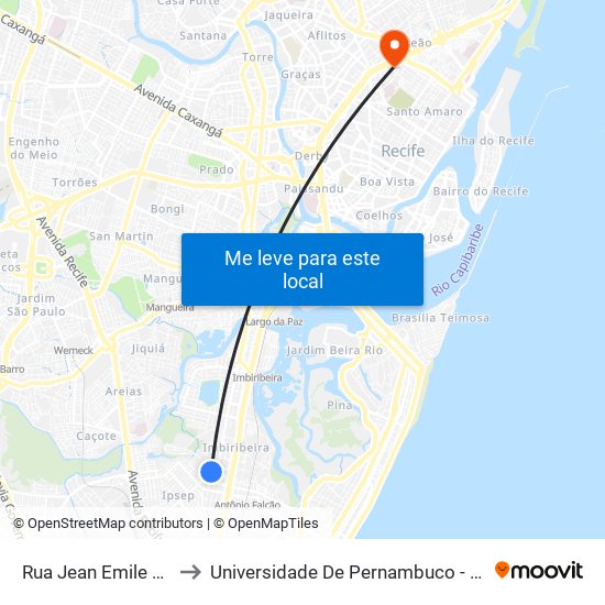 Rua Jean Emile Favre | Unifbv to Universidade De Pernambuco - Campus Santo Amaro map