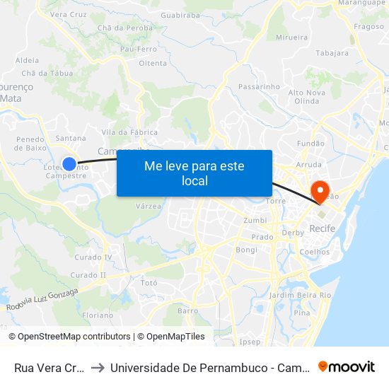 Rua General Venceslau Braz, 703 to Universidade De Pernambuco - Campus Santo Amaro map