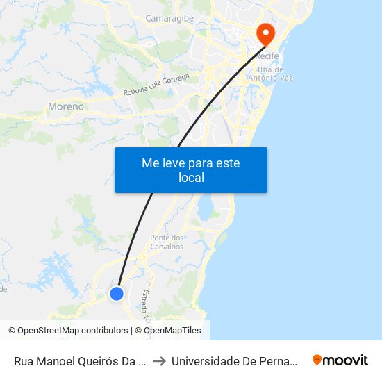 Rua Manoel Queirós Da Silva, 195 | Parada Municipal to Universidade De Pernambuco - Campus Santo Amaro map