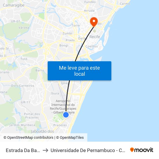 Estrada Da Batalha, 768 to Universidade De Pernambuco - Campus Santo Amaro map