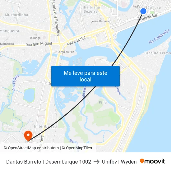 Dantas Barreto | Desembarque 1002 to Unifbv | Wyden map