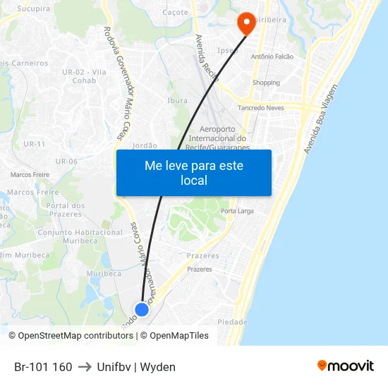 Br-101 160 to Unifbv | Wyden map