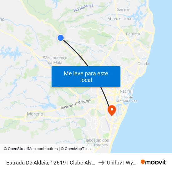 Estrada De Aldeia, 12619 | Clube Alvorada to Unifbv | Wyden map