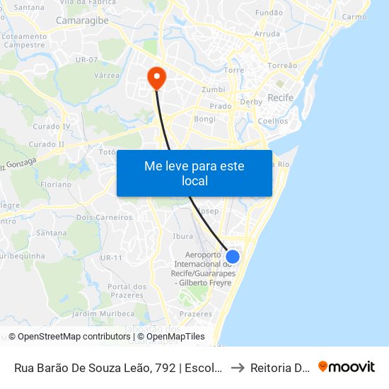 Rua Barão De Souza Leão, 792 | Escola Santos Dumont to Reitoria Da Ufpe map