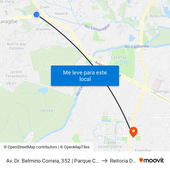 Av. Dr. Belmino Correia, 352 | Parque Camaragibe / Assaí to Reitoria Da Ufpe map