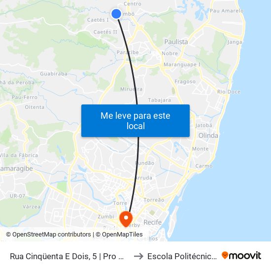 Rua Cinqüenta E Dois, 5 | Pro Moto Peças to Escola Politécnica - Upe map