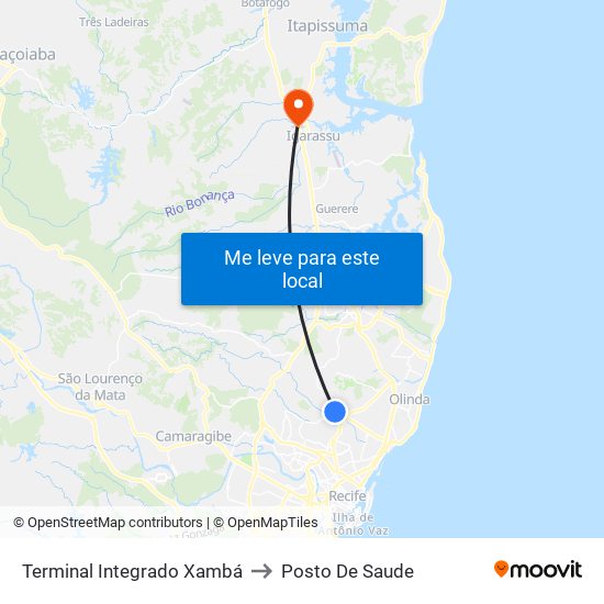 Terminal Integrado Xambá to Posto De Saude map