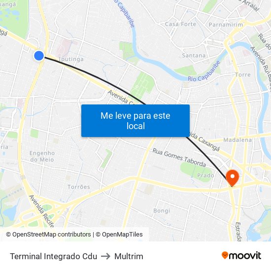 Terminal Integrado Cdu to Multrim map