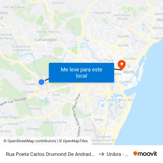 Rua Poeta Carlos Drumond De Andrade 451 | Transp. Complementar to Unibra - Campus II map