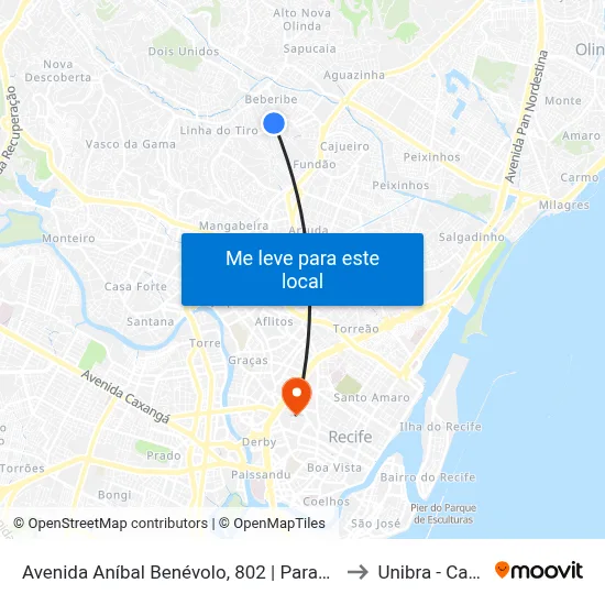 Avenida Aníbal Benévolo, 802 | Parada Complementar to Unibra - Campus II map