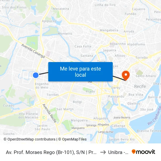 Av. Prof. Moraes Rego (Br-101), S/N | Prédio De Medicina Da Ufpe - Pista Lateral to Unibra - Campus II map
