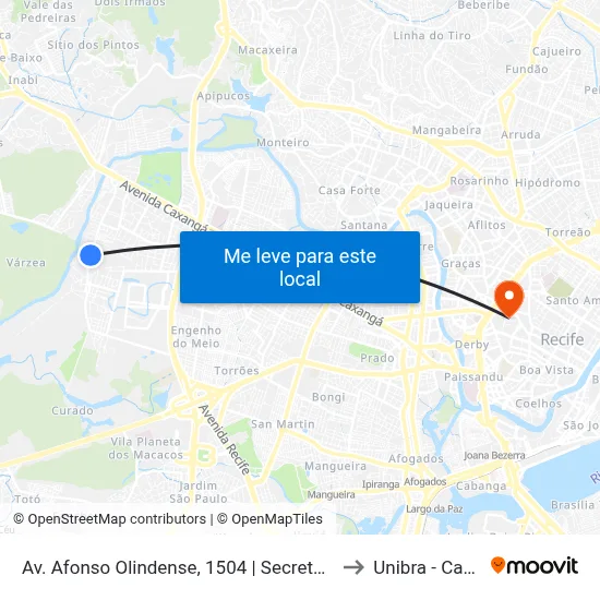 Av. Afonso Olindense, 1504 | Secretaria De Educação to Unibra - Campus II map