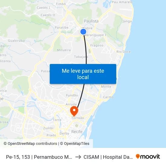 Pe-15, 153 | Pernambuco Motos - Pista Local to CISAM | Hospital Da Maternidade map