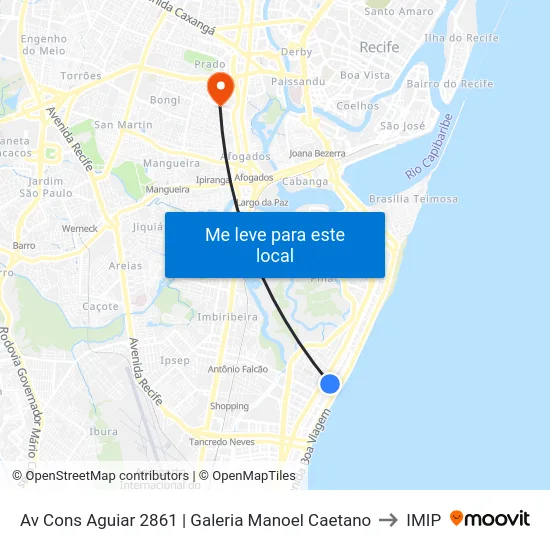 Av Cons Aguiar 2861 | Galeria Manoel Caetano to IMIP map