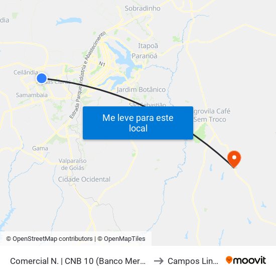 Comercial N. | CNB 10 (Banco Mercantil) to Campos Lindos map