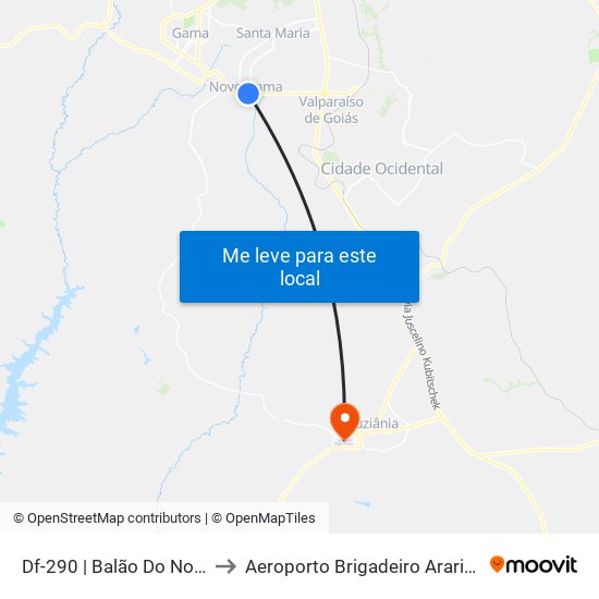 Df-290 | Balão Do Novo Gama to Aeroporto Brigadeiro Araripe Macedo map