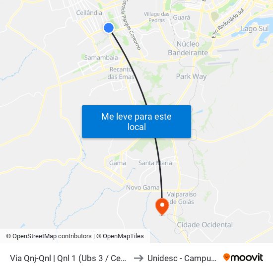 Via Qnj-Qnl | Qnl 1 (Ubs 3 / Ced 6) to Unidesc - Campus 2 map