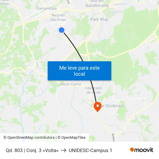 Qd. 803 | Conj. 3 «Volta« to UNIDESC-Campus 1 map