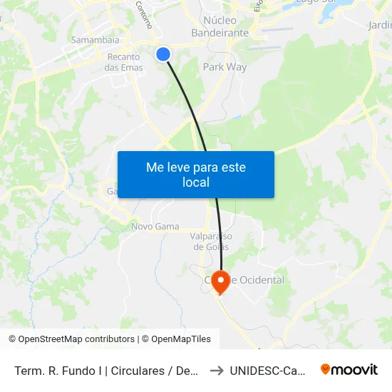 Term. R. Fundo I | Circulares / Demais Linhas to UNIDESC-Campus 1 map