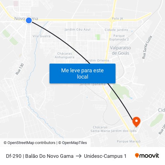 Df-290 | Balão Do Novo Gama to Unidesc-Campus 1 map