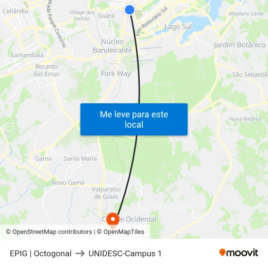 EPIG | Octogonal to UNIDESC-Campus 1 map