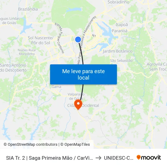 SIA Tr. 2 | Saga Primeira Mão / CarVic / Mundo dos Filtros to UNIDESC-Campus 1 map