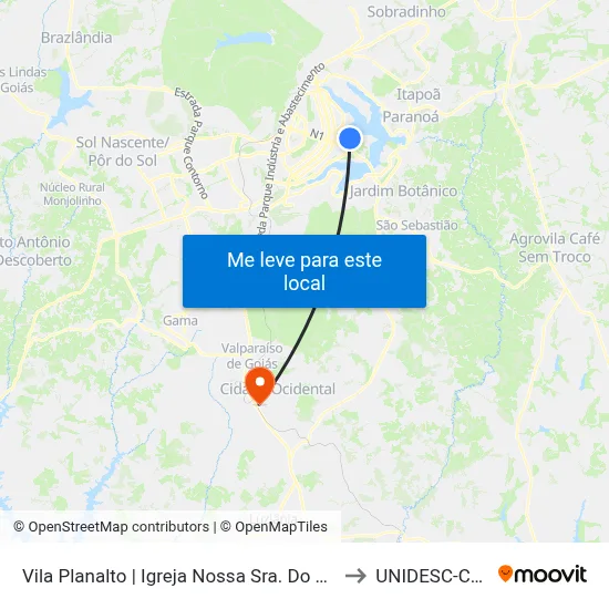 Vila Planalto | Igreja Nossa Sra. Do Rosário De Pompéia to UNIDESC-Campus 1 map