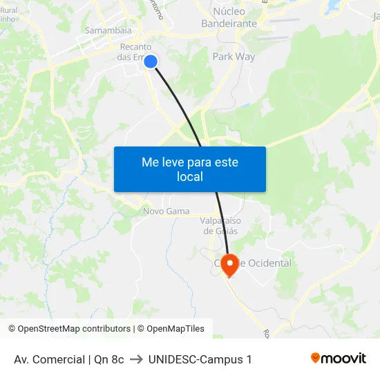 Av. Comercial | Qn 8c to UNIDESC-Campus 1 map