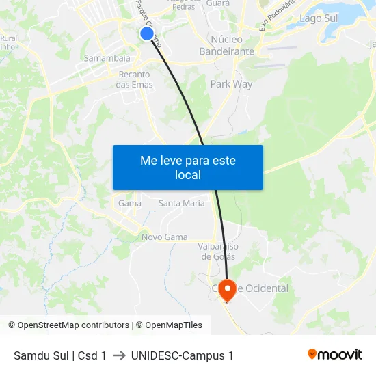 Samdu Sul | Csd 1 to UNIDESC-Campus 1 map