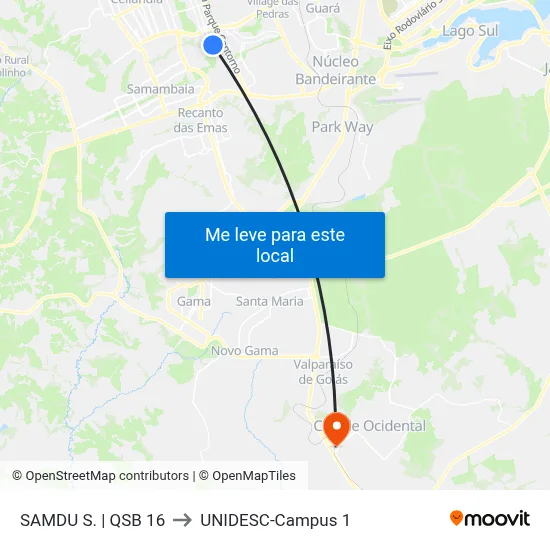SAMDU S. | QSB 16 to UNIDESC-Campus 1 map