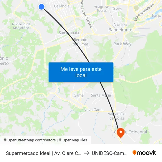 Supermercado Ideal | Av. Clare Crockett to UNIDESC-Campus 1 map