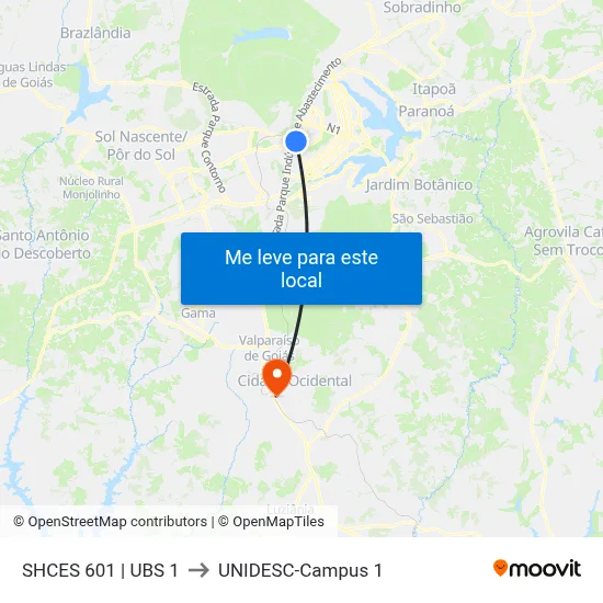 SHCES 601 | UBS 1 to UNIDESC-Campus 1 map