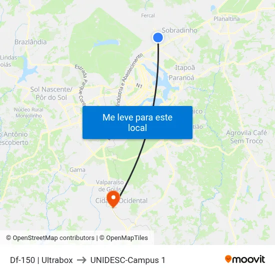 Df-150 | Ultrabox to UNIDESC-Campus 1 map
