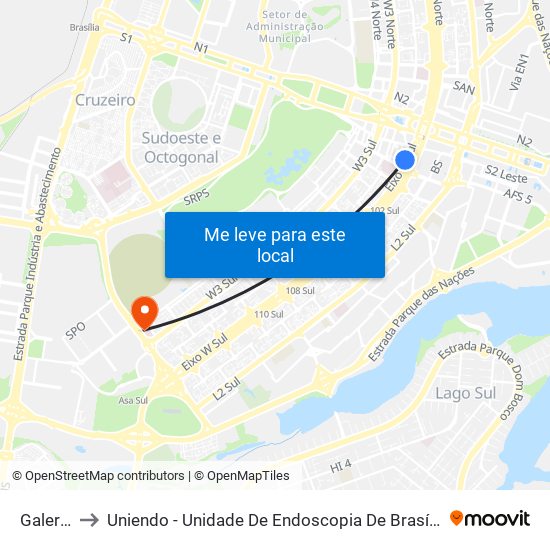 Galeria to Uniendo - Unidade De Endoscopia De Brasília map