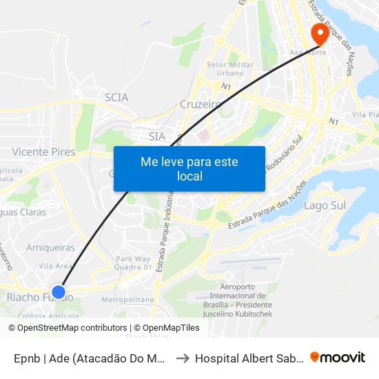 Epnb | Ade (Atacadão Do Mdf) to Hospital Albert Sabin map