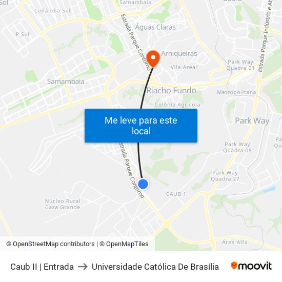 Caub II | Entrada to Universidade Católica De Brasília map