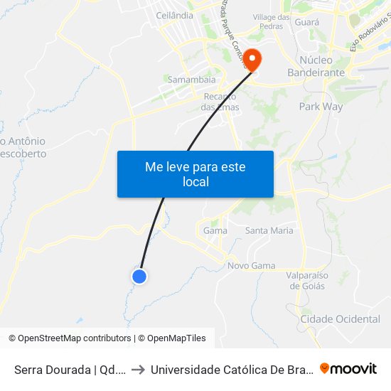 Serra Dourada | Qd. 28 to Universidade Católica De Brasília map