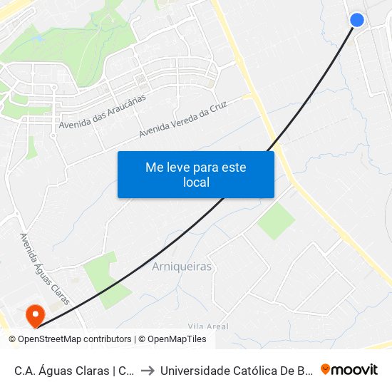 C.A. Águas Claras | Ch. 42 to Universidade Católica De Brasília map