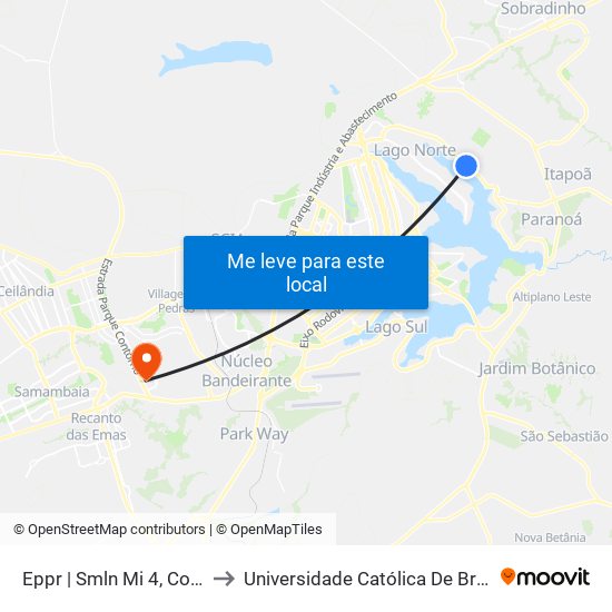 Eppr | Smln Mi 4, Conj. 2 to Universidade Católica De Brasília map