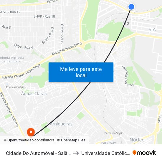 Cid. Automóvel | Salão do Automóvel to Universidade Católica De Brasília map